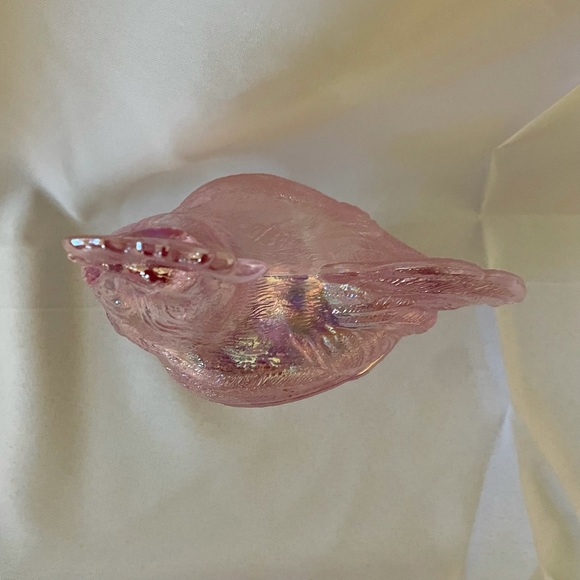 carnival glass Dining Vintage Carnival Glass Rooster Candy Dish